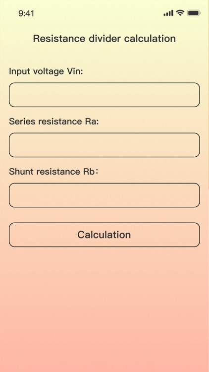 Resistor voltage division calc