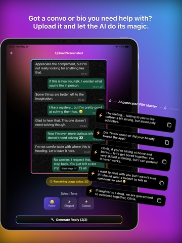 Rizz: AI Flirt & Dating Coach iPad screenshot