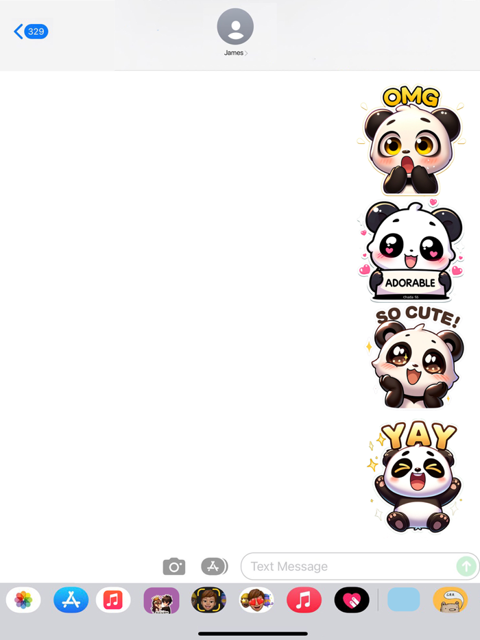 Bambo, Cute Panda Stickers