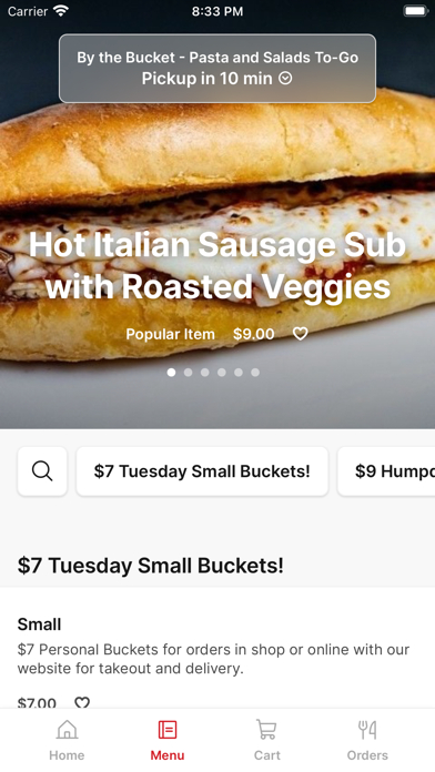 By the Bucket Pasta and Salads Screenshot