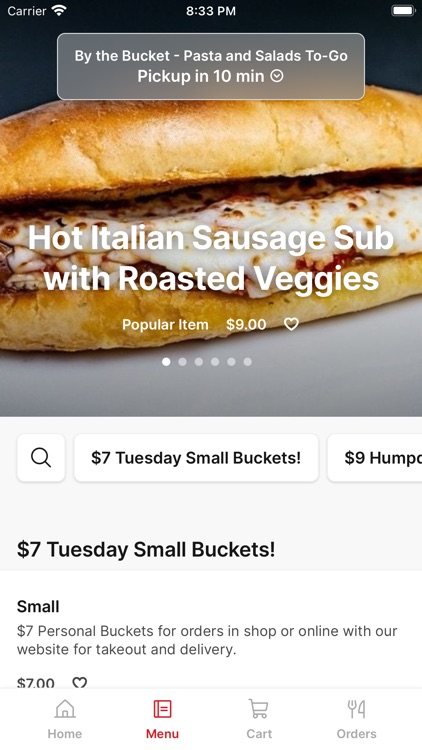 By the Bucket Pasta and Salads