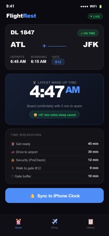FlightRest screenshot