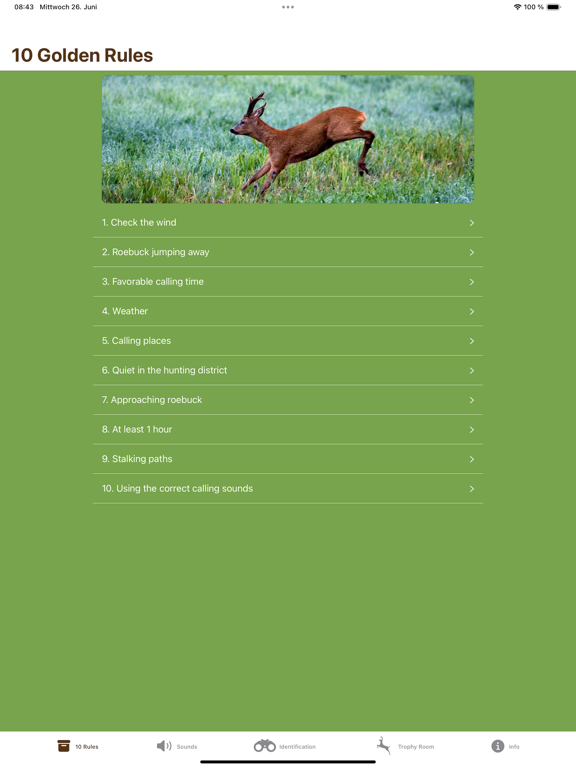 Roebuck Hunt iPad app afbeelding 1