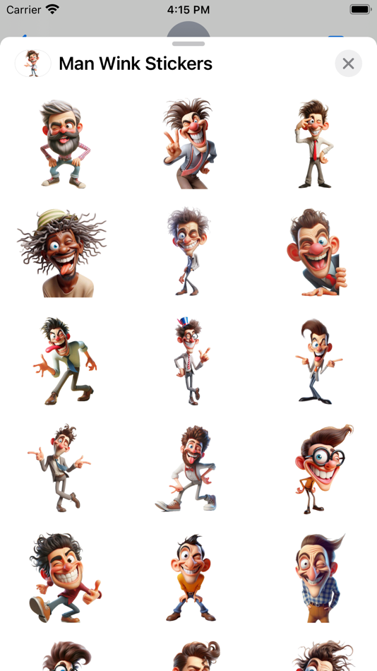#1. Man Wink Stickers (iOS) Podle: Paul Scott