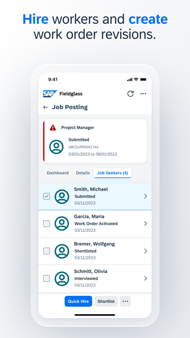 SAP Fieldglass Manager Hub Screenshot