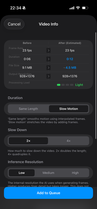 FrameFlo: Frame Interpolation Screenshot 3 of 4