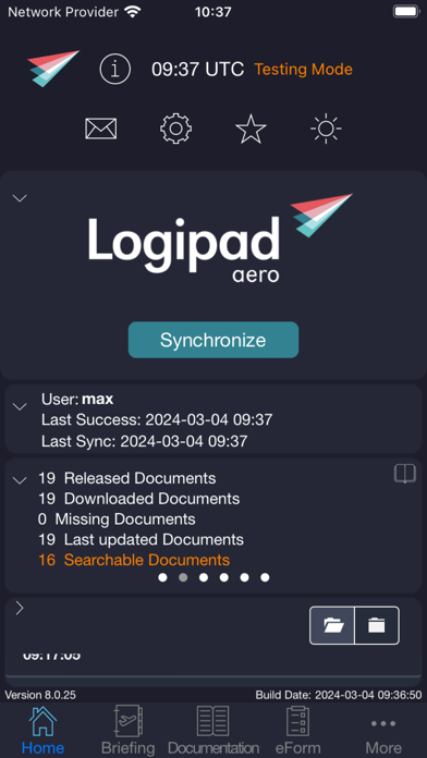 Logipad EFB Screenshot