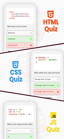 Html Css JavaScript Quiz Screenshot 1 of 8
