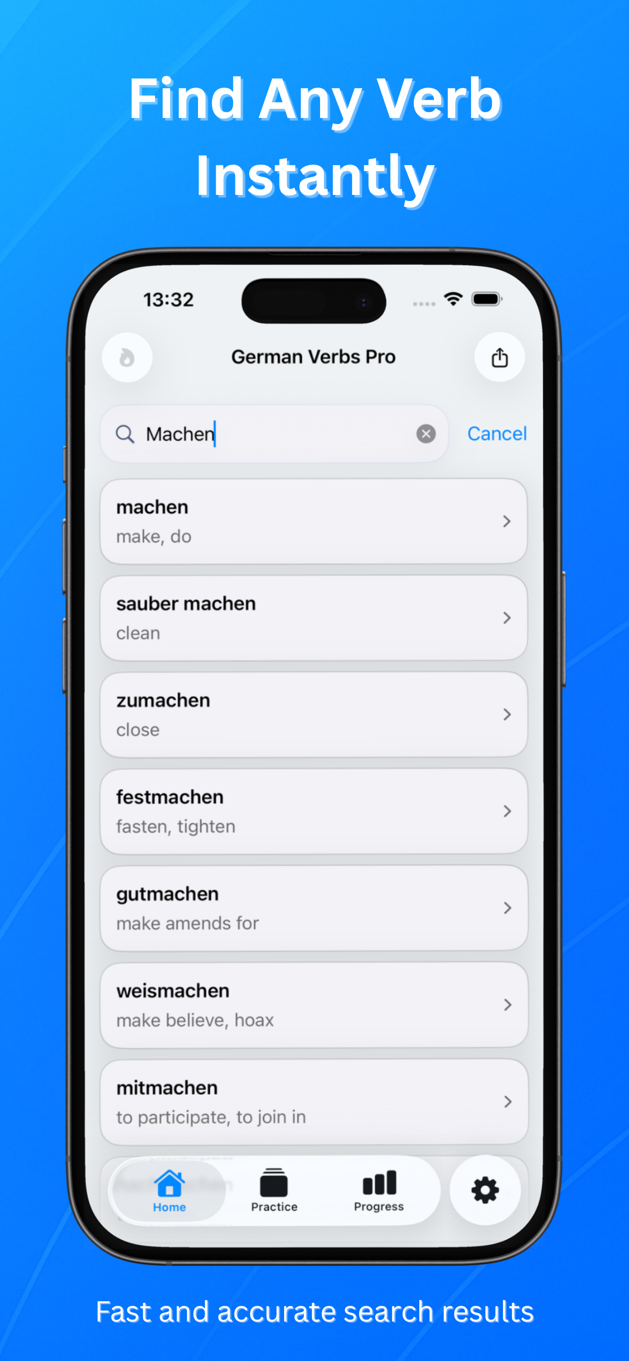 German Verb Trainer + Quiz screenshot 4