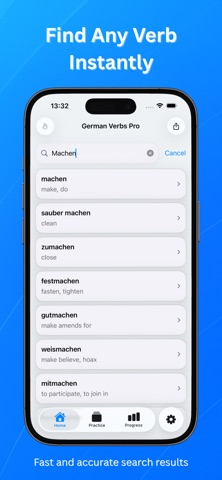German Verb Trainer + Quiz Screenshot 4 of 10