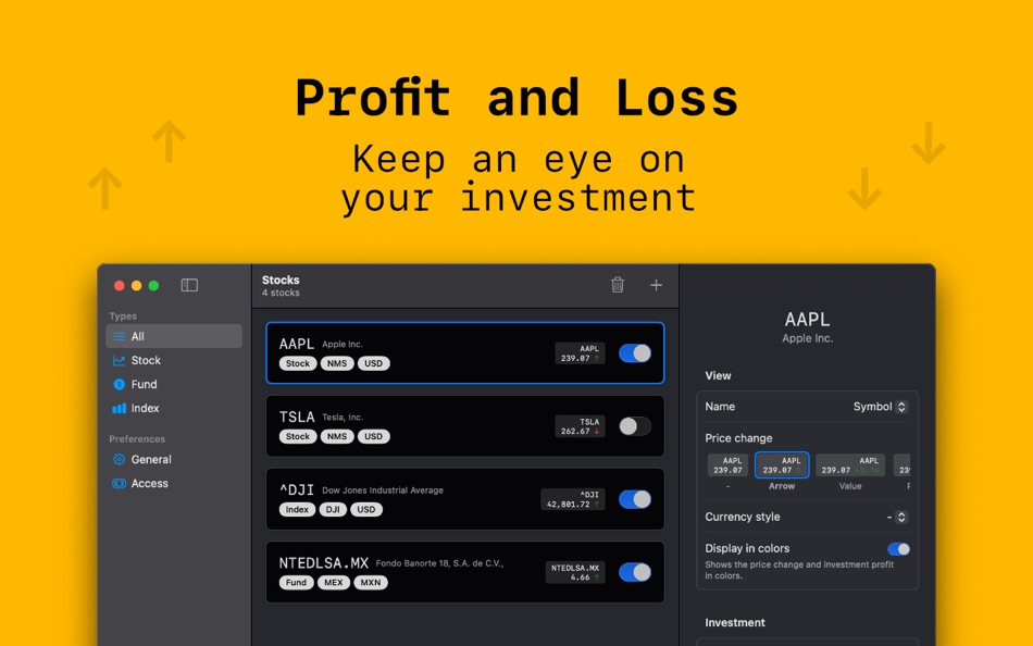 #2. StockMonitor: Menu bar ticker (macOS) 由: Lukas Wuerzburger