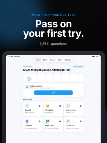 MCAT Prep: Med School & Quiz iPad screenshot