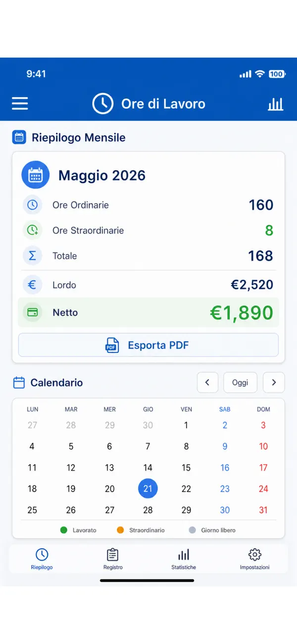Screenshot #3 pour Ore di Lavoro - Ikonet