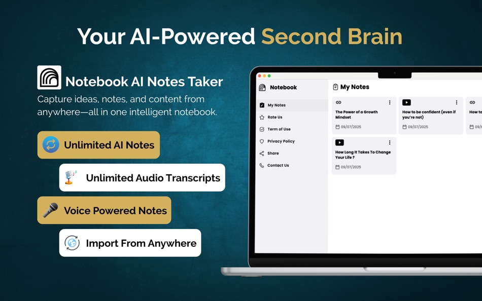#1. Notebook : AI Note Taker . (macOS) 由: Duaa Alvi
