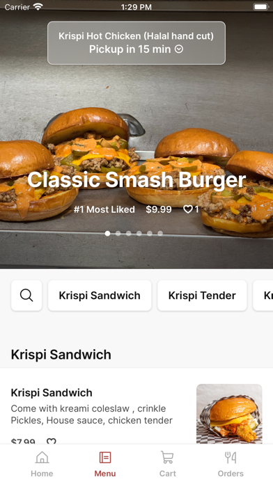 Krispi Hot Chicken Halal iPhone screenshot 2 - Food & Drink app