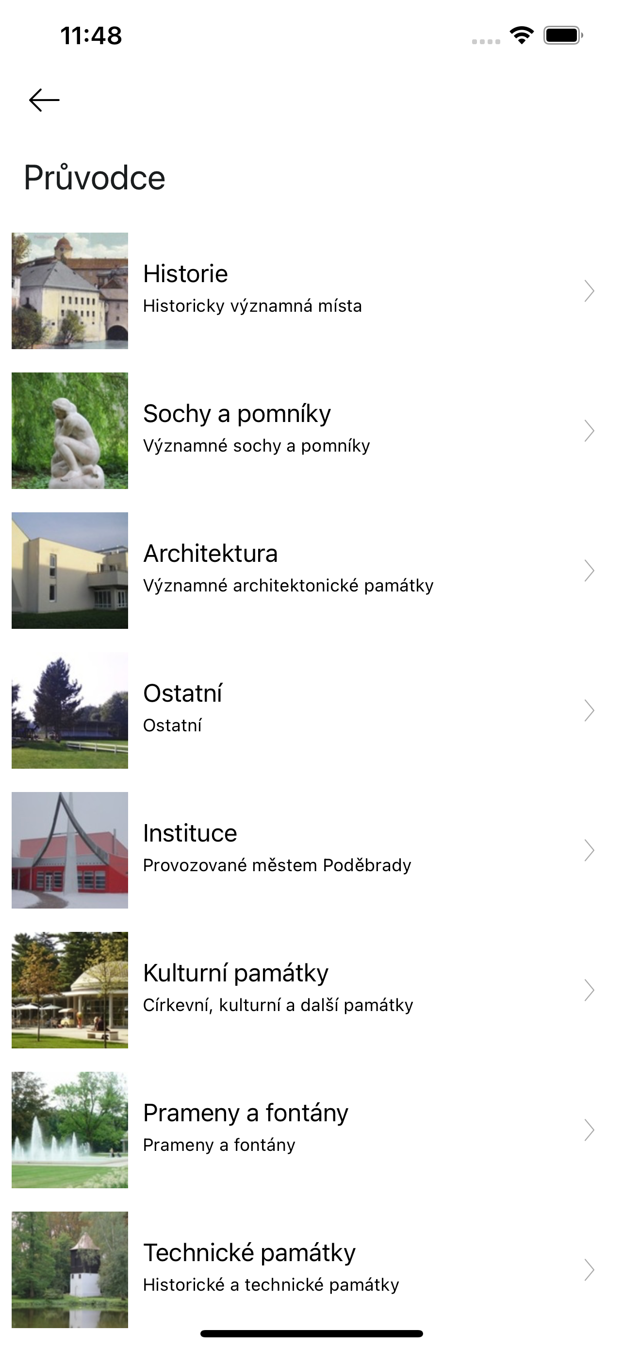 Poděbrady v mobilu