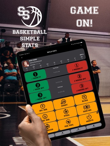Basketball Simple Stat Tracker iPad screenshot