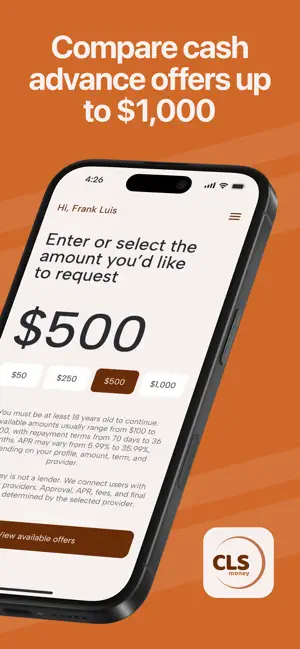 Cash Advance - CLS Money screenshot 1