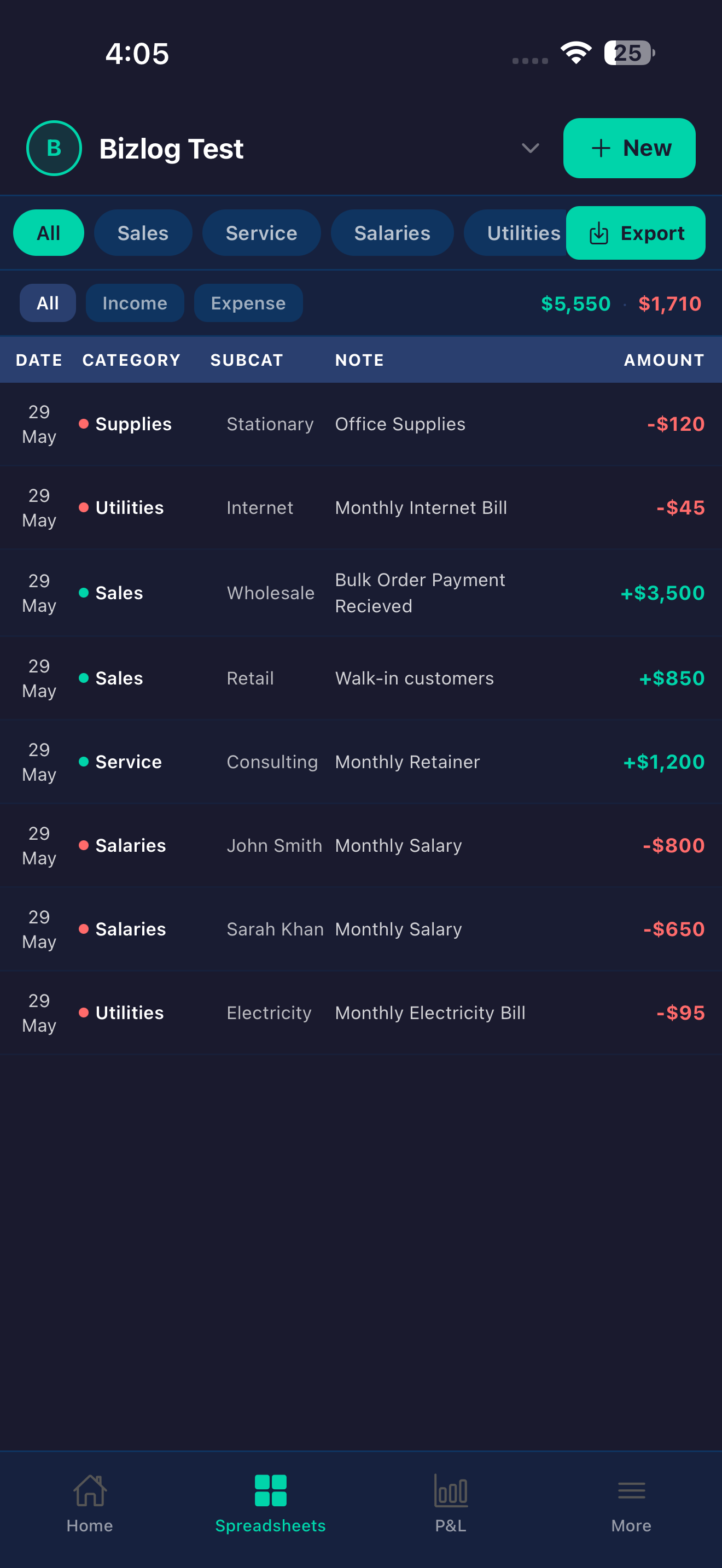 BizLog App