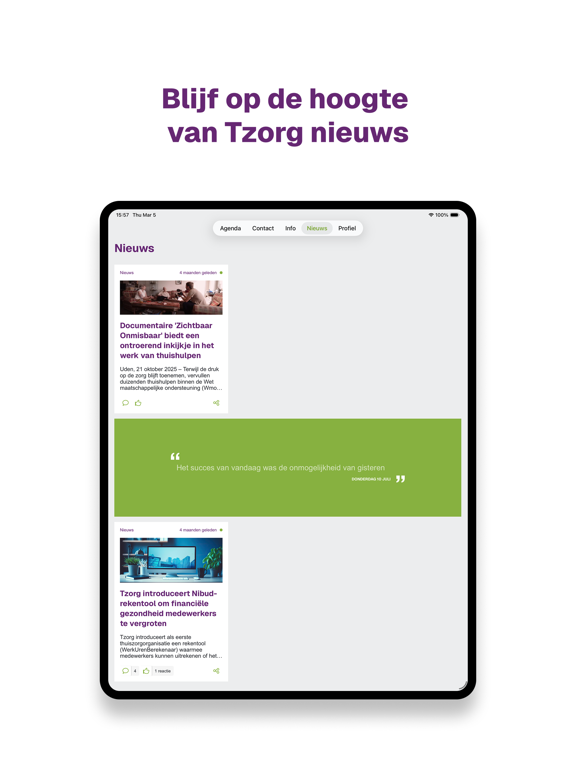 Tzorg iPad screenshot