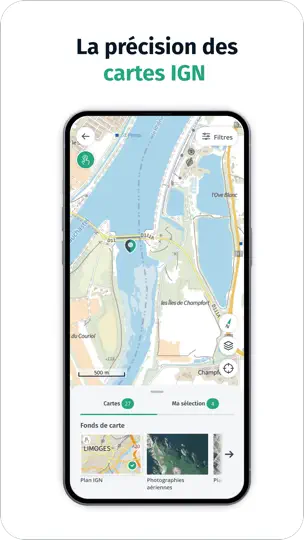 Capture d'écran de Cartes IGN sur iPhone 2