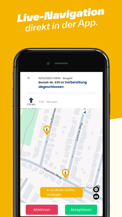 Driver App - Bestelleinfach