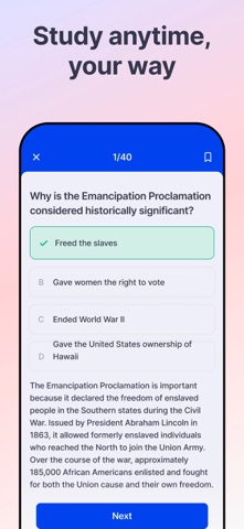 US CIVICS Citizenship Test iPhone screenshot