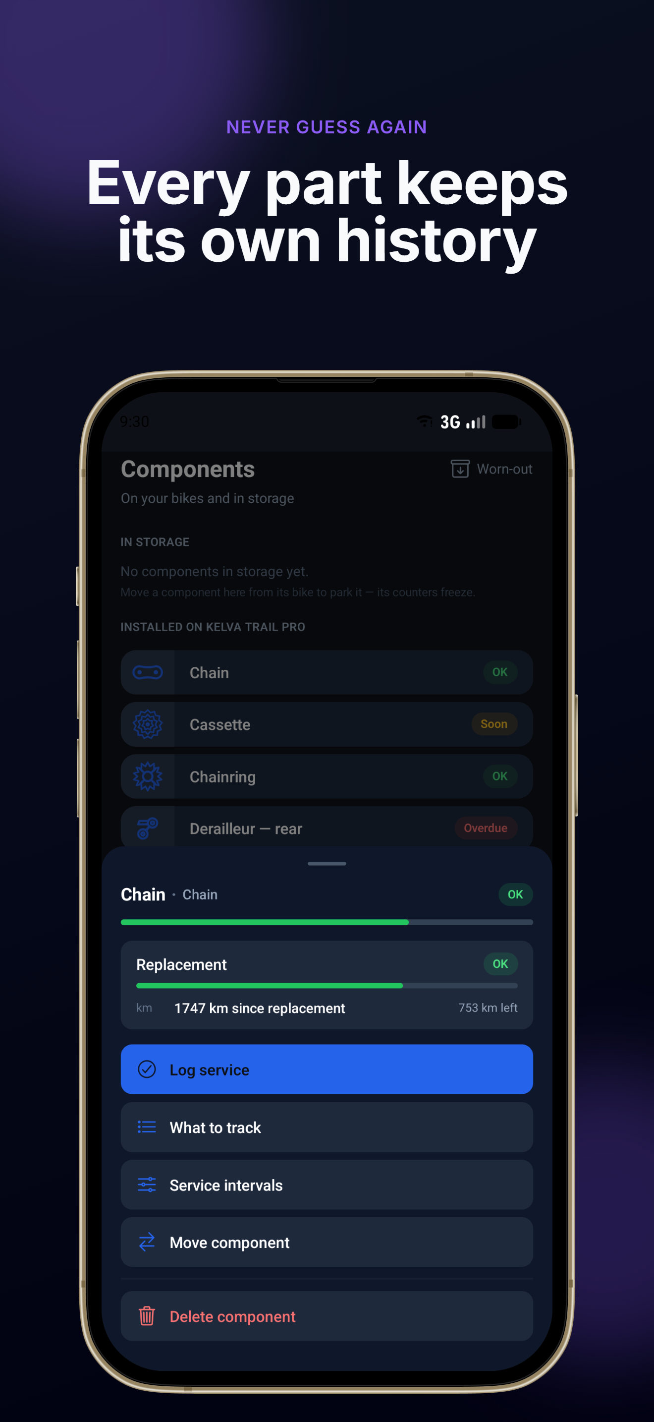 Velox: Bike Service Tracker screenshot 4