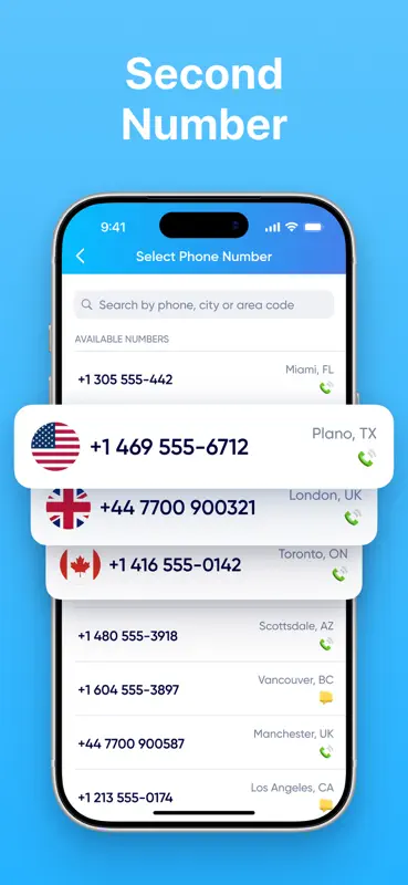 SIMless - 2nd Phone Number screenshot 2 of 4