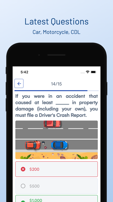 Texas DMV Drivers Permit Test Screenshot