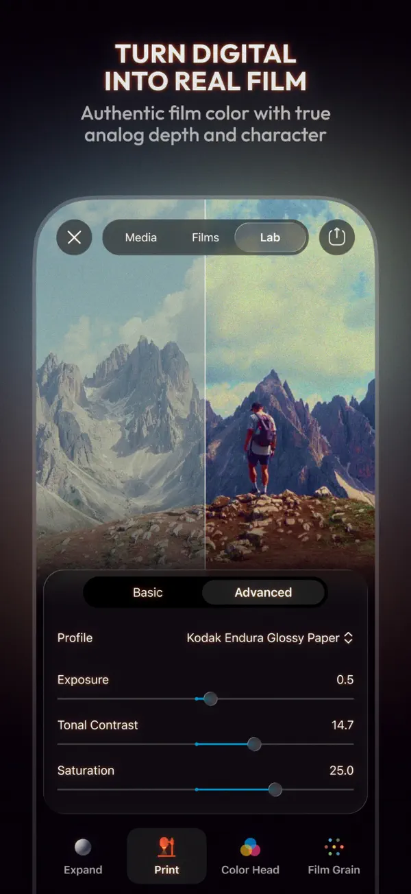 Dehancer Film Emulation iPhone App Screenshot 1 – Foto & Video