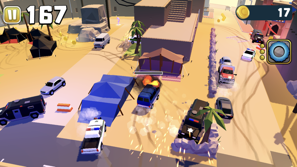 #5. Reckless Getaway 2: Car Chase (iOS) بواسطة: Miniclip.com