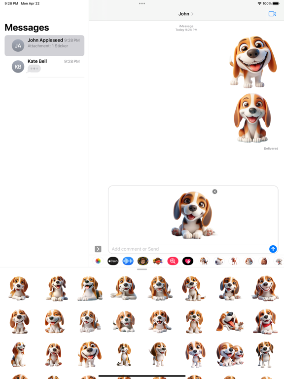 Screenshot #6 pour Happy Beagle Stickers