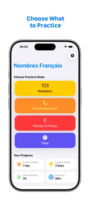 French Numbers: Listen & Type screenshot 2