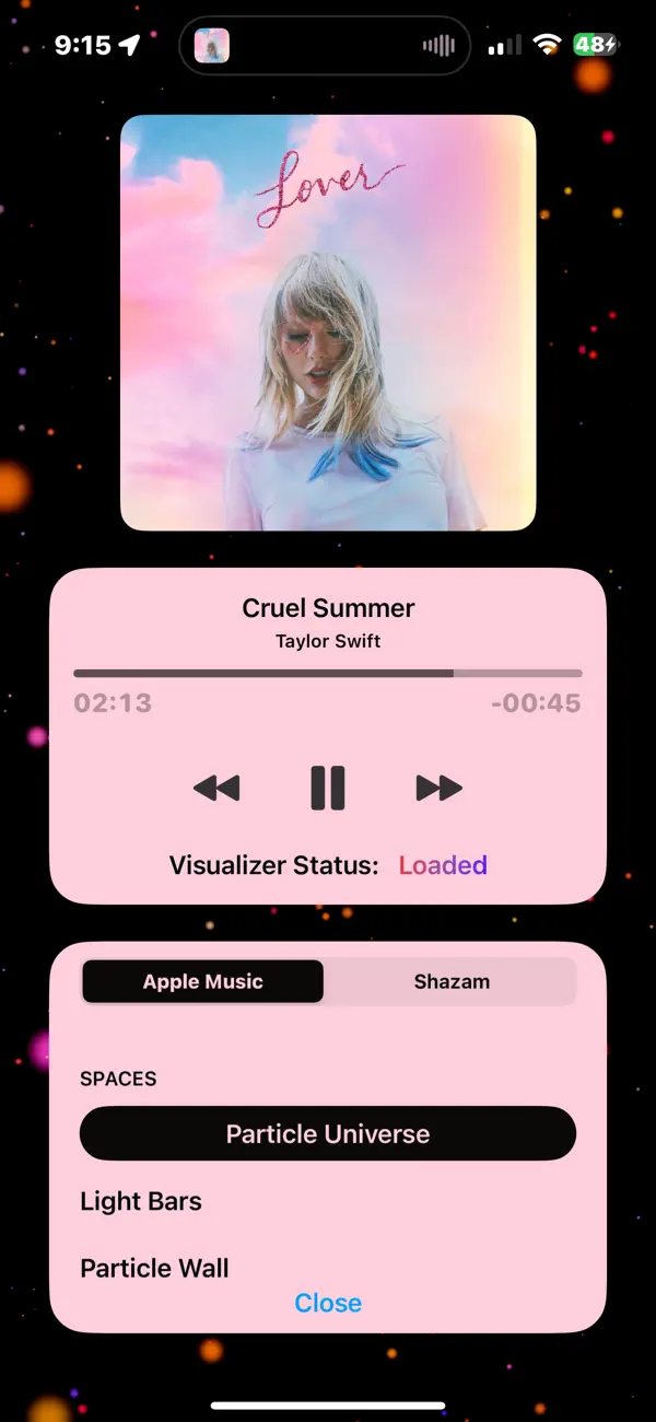 Screenshot #2 pour Spatial Music Visualizer