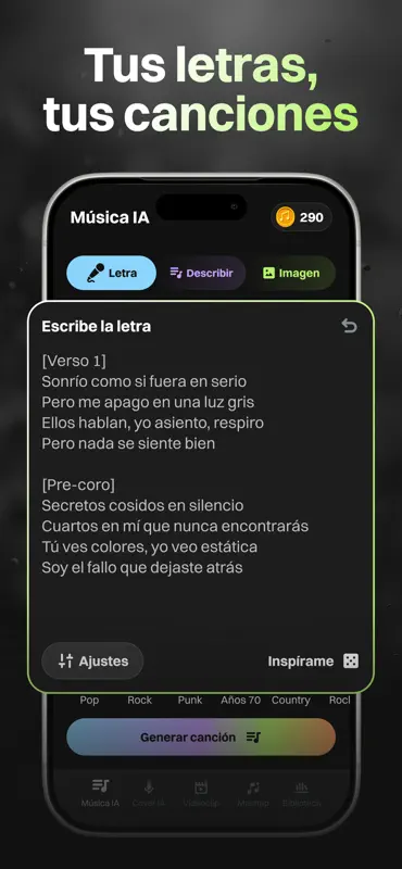 Tune: Música IA, Crear Canción screenshot 3 of 8