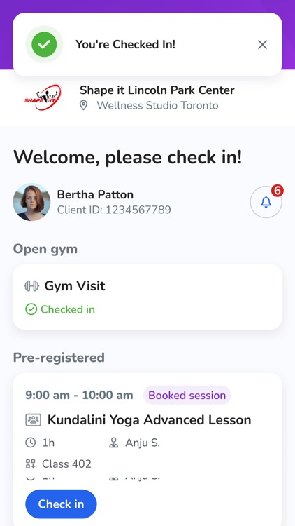 WellnessLiving Check-In