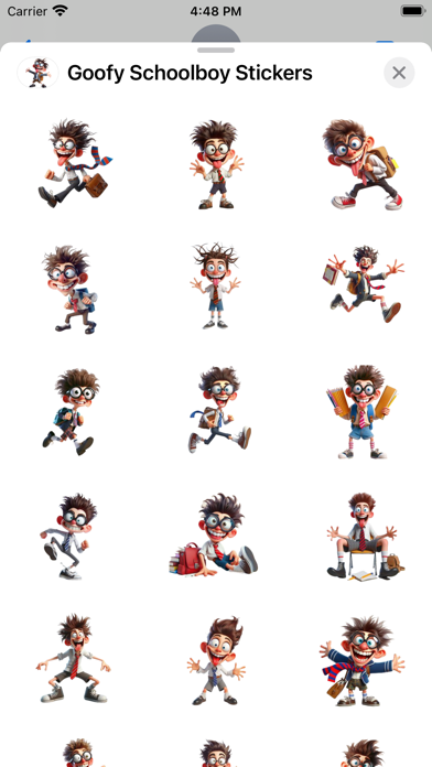Screenshot #1 pour Goofy Schoolboy Stickers