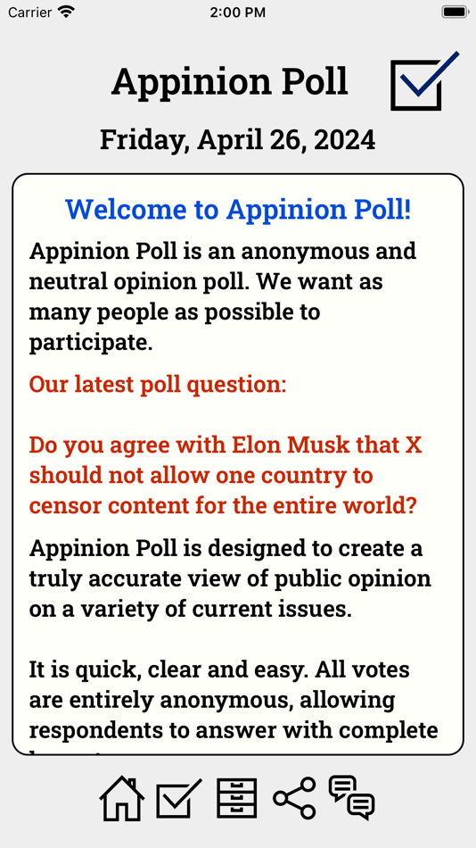 #1. Appinion Poll (iOS) 由: Creative Applications, LLC