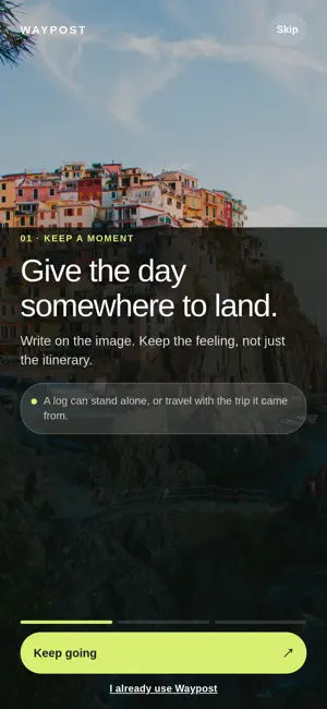 Waypost: Travel Journal screenshot 1