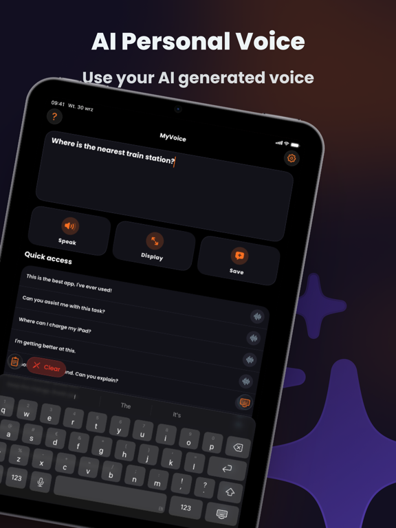 MyVoice - Speech Assistant iPad screenshot 4 - Utilities app