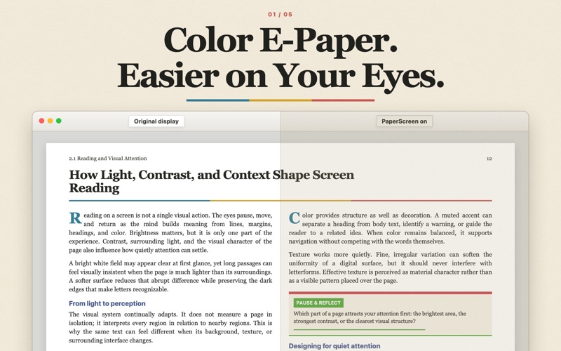 PaperScreen: E-Paper Eye Care iPhone screenshot