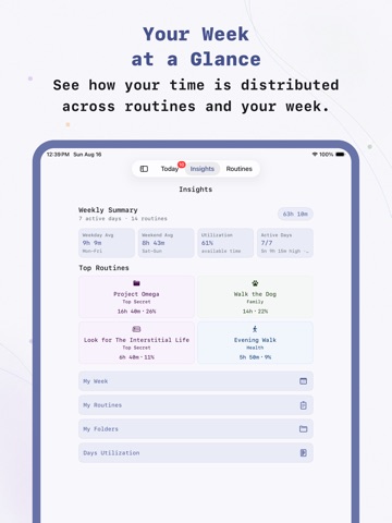 Rise: Routine Planner iPad screenshot