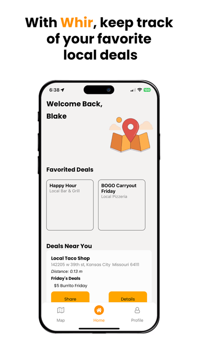 Whir - Local Deals & Events iPhone screenshot 1 - Lifestyle app