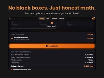 TDEE Calculator: LoadFuel iPad screenshot