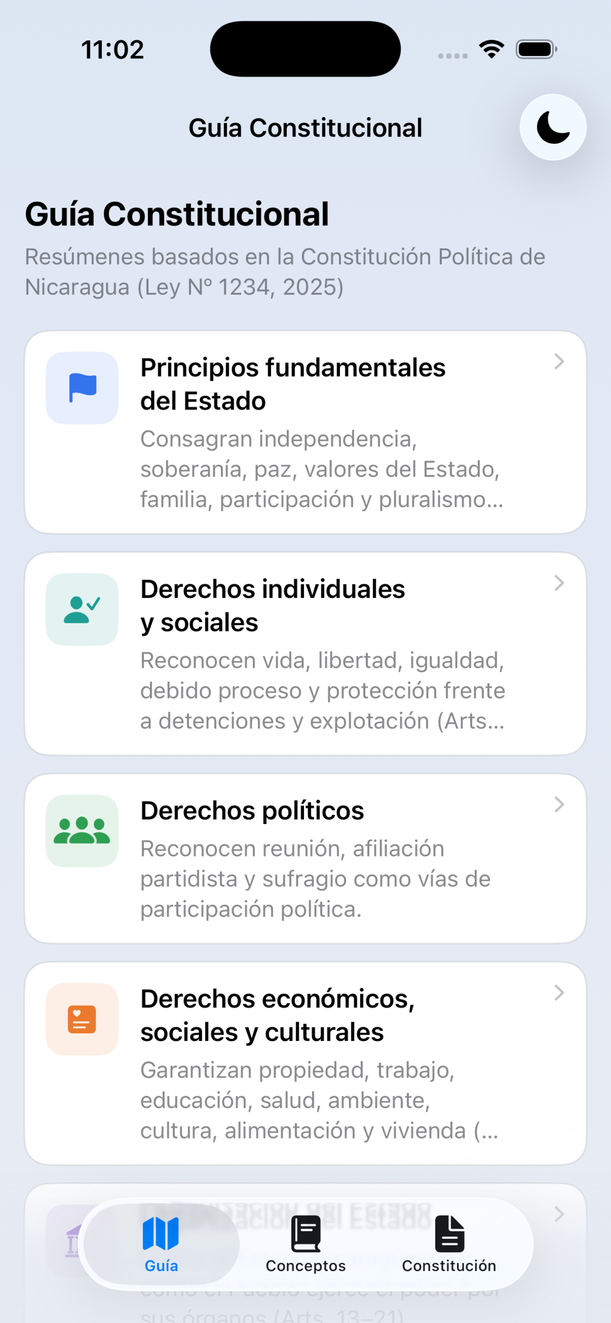 Constitución de Nicaragua screenshot 4