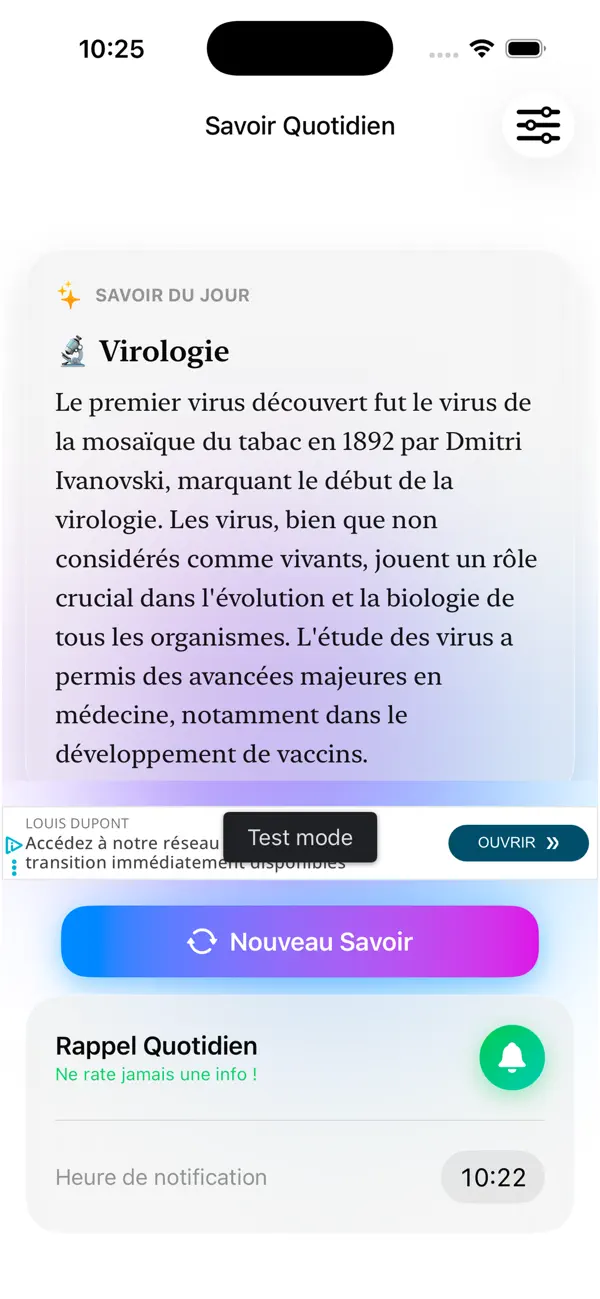 Screenshot #3 pour Savoir : Apprenez chaque jour