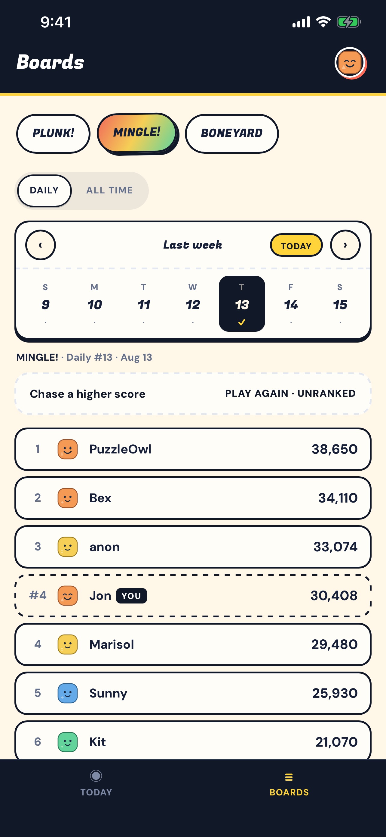 Screenshot 5 of Same Seed: Daily Game Club