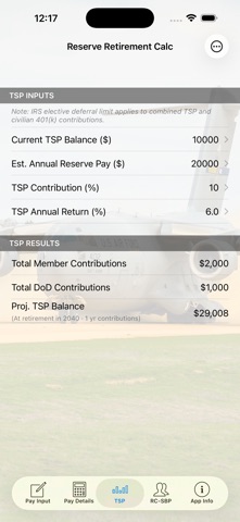 Military Reserve Retirement screenshot