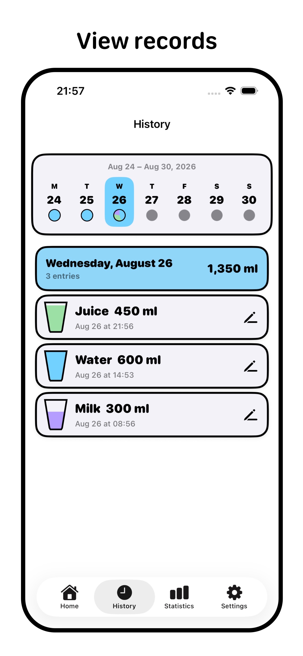 Screenshot 3 of Drinkin-Water Tracker